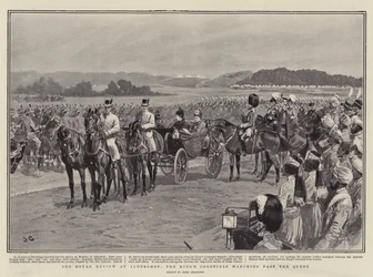 The Royal Review at Aldershot, the King